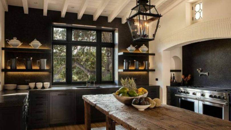 The gourmet kitchen in Portia de Rossi and her wife Ellen De Generes’ mansion.