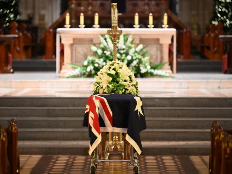 Former prime ministers are among those gathering for Liberal stalwart Kevin Andrews' state funeral. (Joel Carrett/AAP PHOTOS)