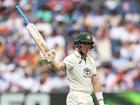 Marnus Labuschagne celebrates reaching his half century.