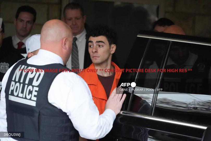 Luigi Mangione leaves the Blair County Courthouse in Hollidaysburg, Pennsylvania.