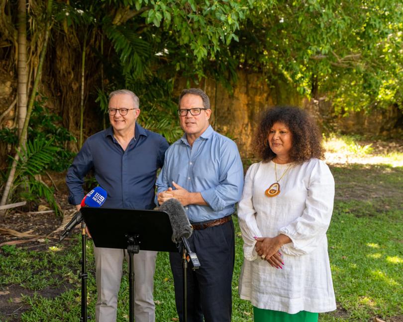 Malarndirri McCarthy, right, said it was important Mr Albanese led the country in acknowledging “the deep pain and trauma” experienced in the wake of Cyclone Tracy.