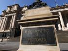 Police continue to investigate after an anti-Semitic demonstration outside Victoria's parliament. (Con Chronis/AAP PHOTOS)