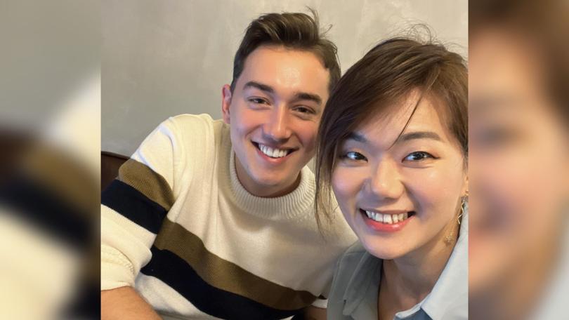 Australian man Alex Shorey and his Taiwanese employer Elly Chen.