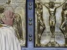 Pope Francis will push open the Holy Door of St Peter's on Christmas Eve to open the Holy Year. (AP PHOTO)