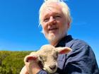 Julian Assange clutches a lamb in a picture posted alongside a Christmas message on social media.