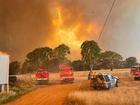 A bushfire continues to burn in Victoria's Grampians and has already blackened 40,000 hectares. (HANDOUT/CFA)