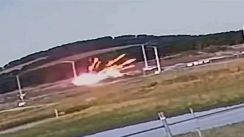 CCTV captured the moment the firework exploded, critically injuring the teenager.