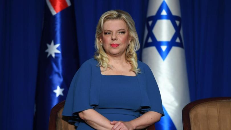 It's alleged Sara Netanyahu encouraged police to crack down violently on anti-government protesters. (Dan Peled/AAP PHOTOS)