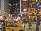 Two Australians have been injured after a New York City taxi mounted the kerb on Christmas Day. (AP PHOTO)