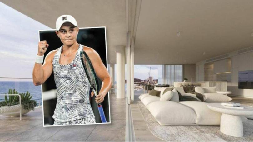 Retired tennis champion Ash Barty paid $4 million for a luxury apartment under construction near the Gold Coast.