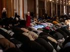 Women during Friday prayers at the historic Umayyad Mosque in Damascus, Syria, on Dec. 27, 2024. SyriaÕs new leadership has taken steps to try to unite disparate rebel factions under a single government, the latest move to try to assert authority over the country in the wake of President Bashar AssadÕs ouster. (Nicole Tung/The New York Times)