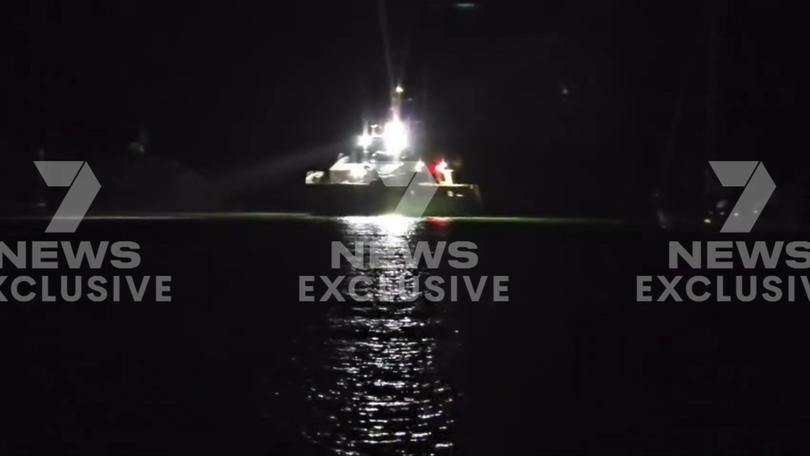 A boat in the water near the scene of the attack.