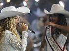 Beyonce's NFL half-time show received some criticism online, prompting a rebuke from her mother. (AP PHOTO)