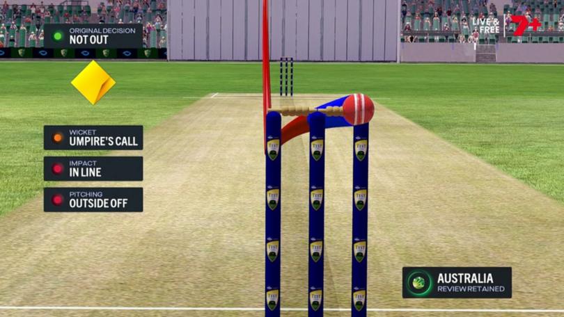 The ball was clearly hitting the wicket.