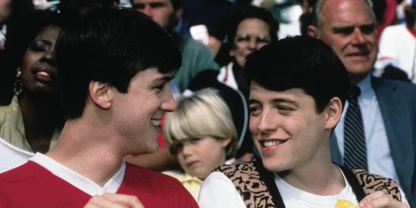 Ferris Bueller and his best mate Cameron in Ferris Bueller's Day Off.