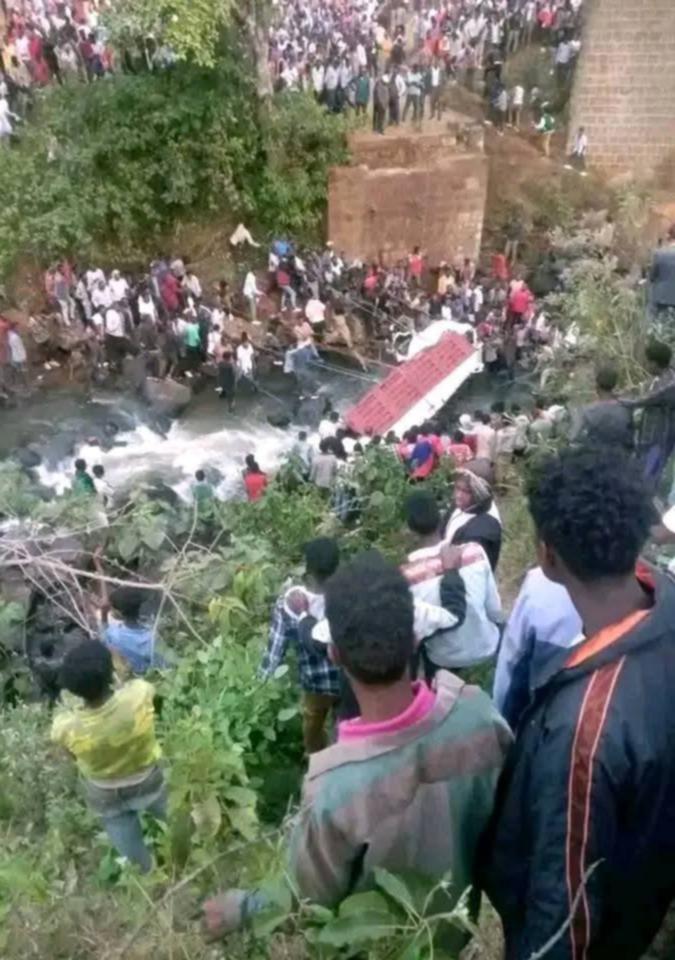 An overcrowded truck that was carrying wedding guests fell off the Gelan Bridge in Southern Ethiopia on Sunday, December 29, 2024, killing 66.