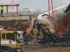 The wreckage of a Jeju Air aircraft that crashed at Muan International Airport killing 179 people. 