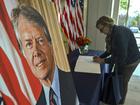 Tributes for former US president Jimmy Carter range from world leaders to his Georgia neighbours.