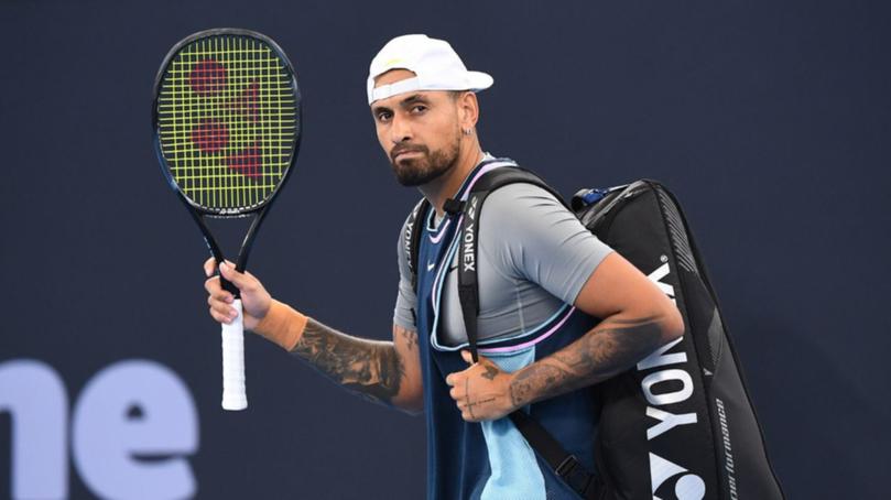 Nick Kyrgios lost in his return to singles action at the Brisbane International. 