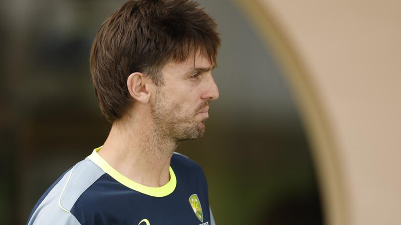 SYDNEY, AUSTRALIA - JANUARY 02: Mitchell Marsh of Australia is seen during an Australia nets session at Sydney Cricket Ground on January 02, 2025 in Sydney, Australia. (Photo by Darrian Traynor/Getty Images)