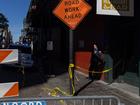 The scene Wednesday in New Orleans's French Quarter where a person drove a pickup into a crowd of people.