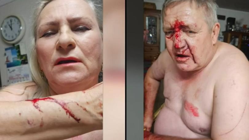 A grandmother was attacked and chased by an armed man ‘dressed as a ninja’ before her husband heroically put an end to a violent home invasion in Perth’s south.