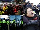 Protestors have clashed with authorities attempting to arrest South Korean President Yoon Suk Yeol.