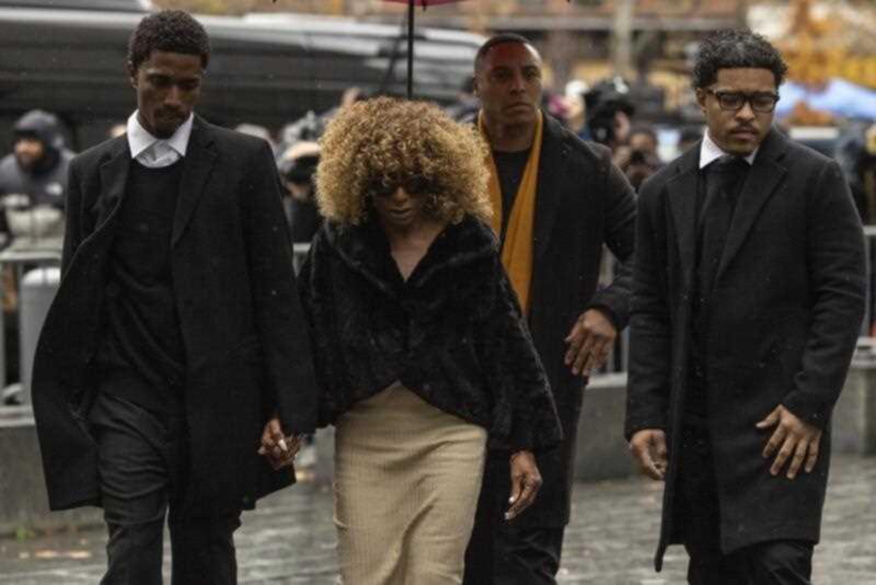 King Combs, left, son, Janice Combs, centre, mother, and Justin Dior Combs, right, son of Sean “Diddy” Combs arrive at Manhattan federal court, Friday, November 22, 2024, in New York. 