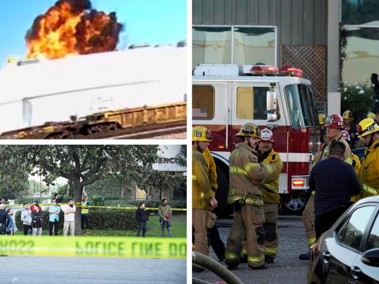 Two people have died after a plane crashed into a building in California.