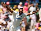 Jasprit Bumrah celebrates after dismissing Marnus Labuschagne.