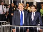 President-elect Donald Trump and his attorney Todd Blanche exit a Manhattan court house after a guilty verdict in his hush money criminal case. 