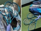 Olivia Nicholls has shared pictures of the damaged racquets. 