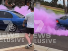 Police are investigating a gender reveal that led to a 210m long burnout mark in Adelaide on Sunday afternoon.