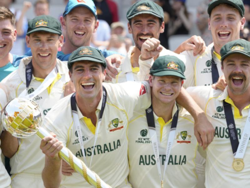 Pat Cummins, holding the ICC World Test Championship mace, wants to lift the trophy in London again. 