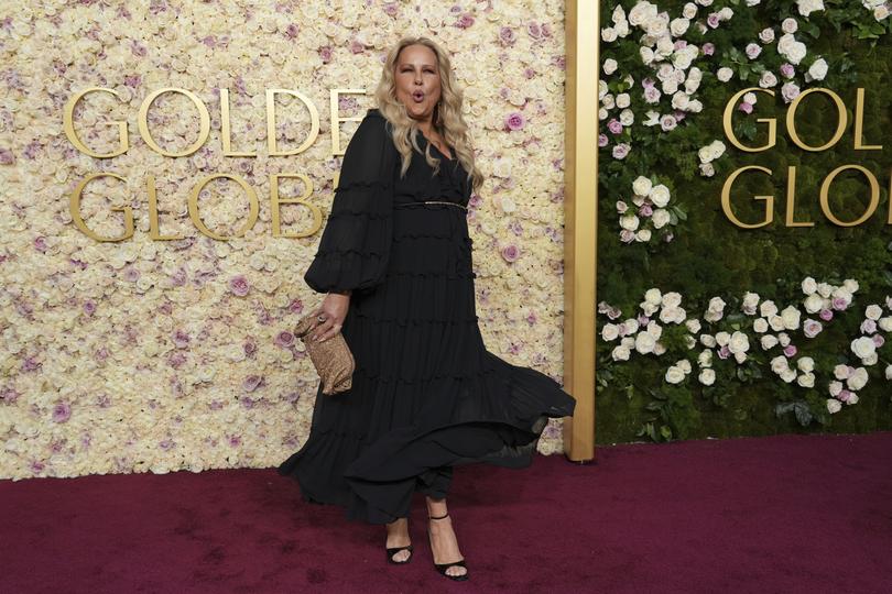 Jennifer Coolidge arrives at the 82nd Golden Globes on Sunday, Jan. 5, 2025, at the Beverly Hilton in Beverly Hills, Calif. (Photo by Jordan Strauss/Invision/AP)