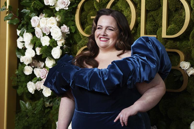 Jessica Gunning arrives at the 82nd Golden Globes on Sunday, Jan. 5, 2025, at the Beverly Hilton in Beverly Hills, Calif. (Photo by Jordan Strauss/Invision/AP)