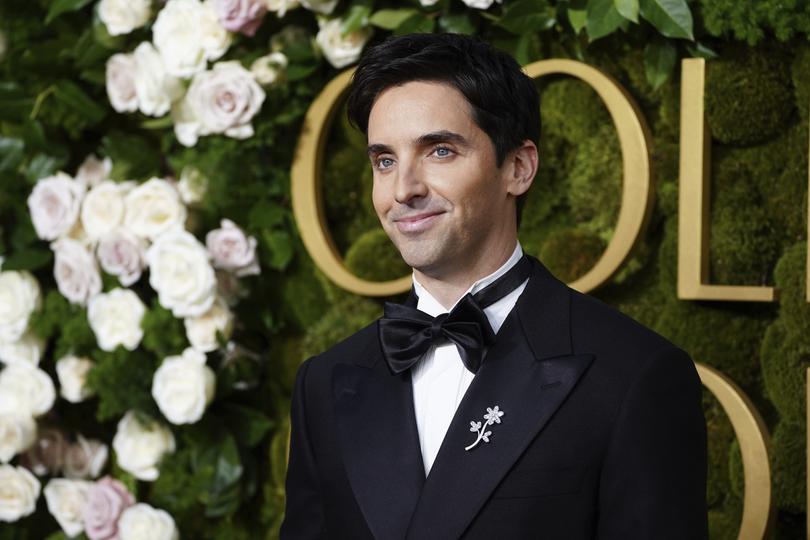 Paul W. Downs arrives at the 82nd Golden Globes on Sunday, Jan. 5, 2025, at the Beverly Hilton in Beverly Hills, Calif. (Photo by Jordan Strauss/Invision/AP)