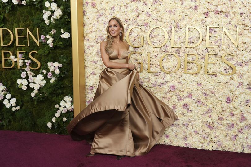 Nikki Glaser arrives at the 82nd Golden Globes on Sunday, Jan. 5, 2025, at the Beverly Hilton in Beverly Hills, Calif. (Photo by Jordan Strauss/Invision/AP)