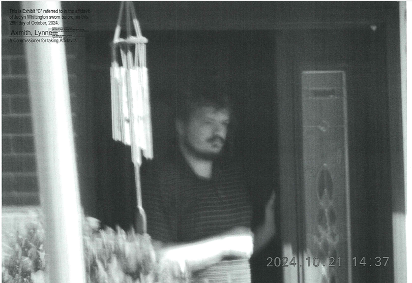 A surveillance photo of Connor Riley Moucka taken by Canadian police.