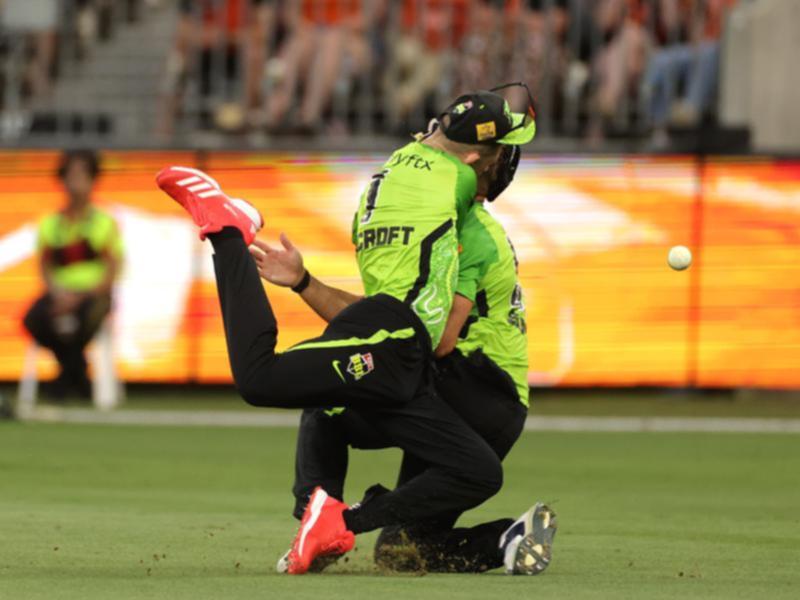 Cameron Bancroft and Daniel Sams were badly injured in a collision while fielding in the BBL. 