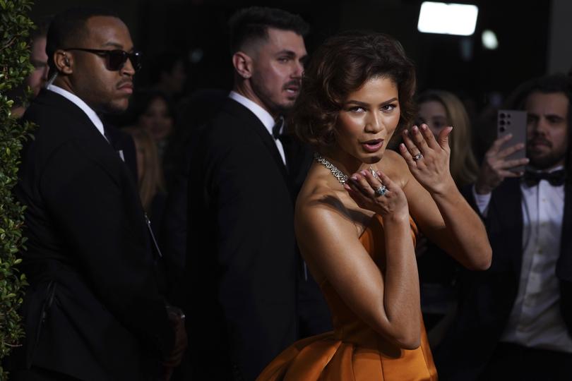 Zendaya showed off the new ring at the 82nd Golden Globes.