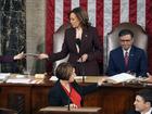 Vice President Kamala Harris oversaw a joint session of Congress to confirm the Electoral College votes of the US presidency. 