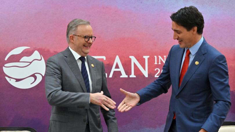 Anthony Albanese paid tribute to Justin Trudeau after the Canadian PM revealed his plans to resign. (Mick Tsikas/AAP PHOTOS)