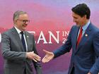 Anthony Albanese paid tribute to Justin Trudeau after the Canadian PM revealed his plans to resign. (Mick Tsikas/AAP PHOTOS)