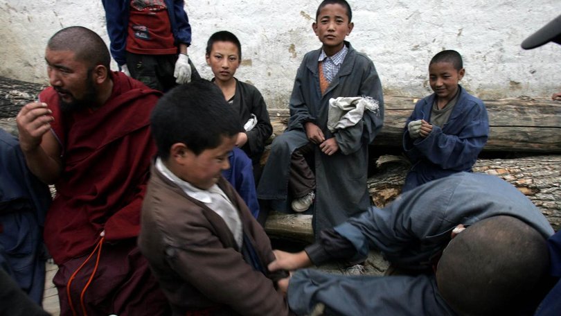 Shigatse is one of Tibet's holiest cities and houses many children at the Tashilunpo monastery. (AP PHOTO)