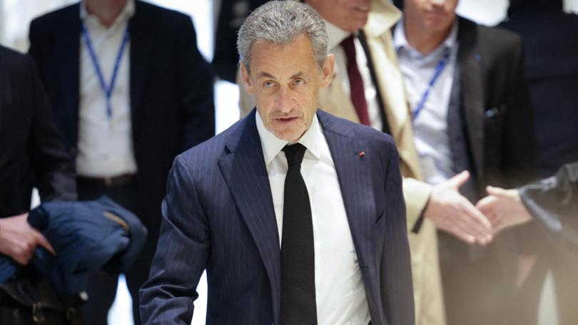 Former French president Nicolas Sarkozy arrives at Paris courthouse in Paris, on January 6, 2025, for the opening hearing of his trial on charges of accepting illegal campaign financing in an alleged pact with the late Libyan dictator Moamer Kadhafi.