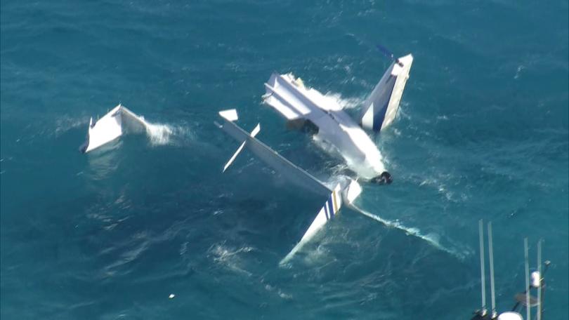 The seaplane which crashed off Rottnest Island.