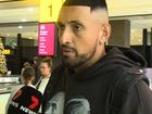 Nick Kyrgios arrived in Melbourne on Wednesday.