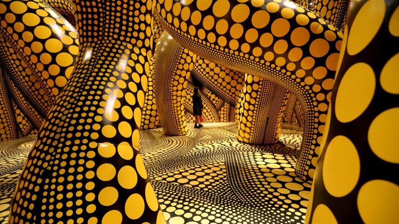 The Hope of the Polka Dots Buried in Infinity Will Eternally Cover the Universe, by Yayoi Kusama (2019).