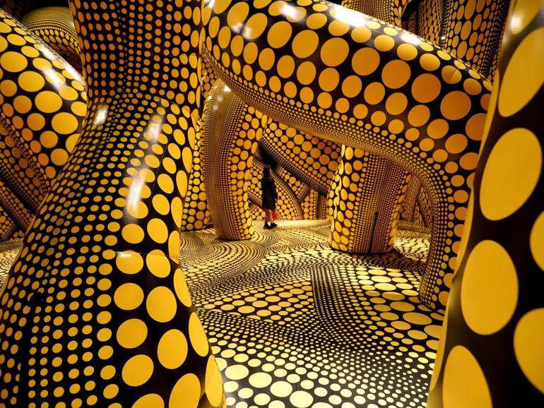 The Hope of the Polka Dots Buried in Infinity Will Eternally Cover the Universe, by Yayoi Kusama (2019).